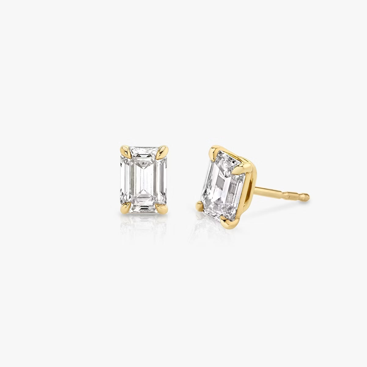 Emerald Diamond Studs