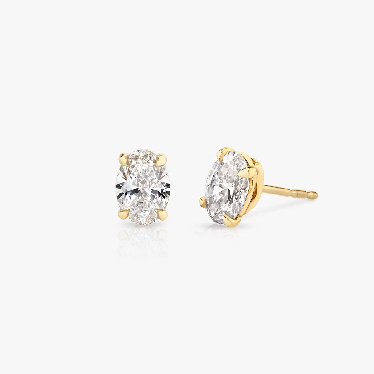 Oval Diamond Studs